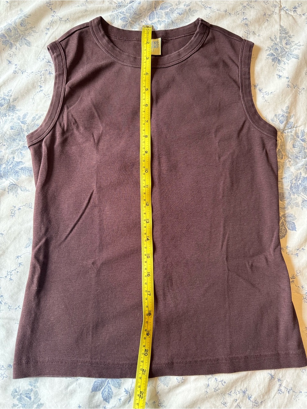 Flore Flore Sleeveless Crewneck Tank Top in Deep Brown - Picture 4 of 6